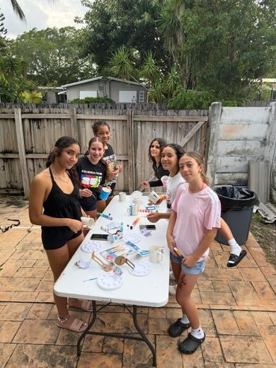 Team bonding and craft setup.